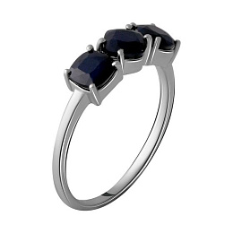 Серебряное кольцо с сапфиром 2.133ct