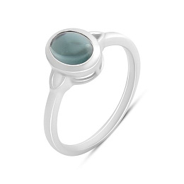 Silver ring with topaz London Blue 1.1ct