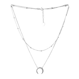Silver necklace without stones