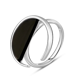 Серебряное кольцо с ониксом