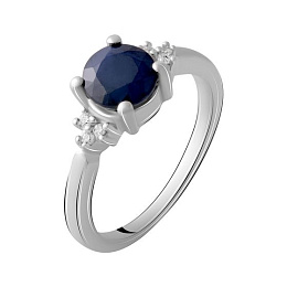 Серебряное кольцо с сапфиром 1.55ct