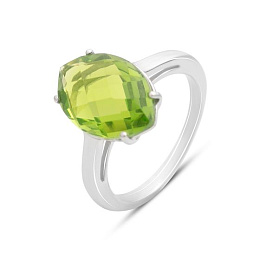 Серебряное кольцо с хризолітом 5.36ct