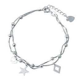 Silver bracelet without stones