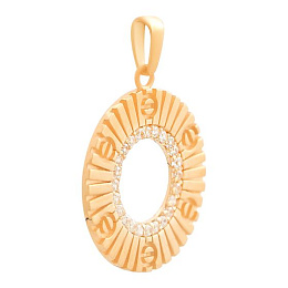 Золотая подвеска с фианитами 0.24ct