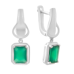 Срібні сережки з агатом 3.688ct