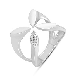 Silver Ring with Fianites