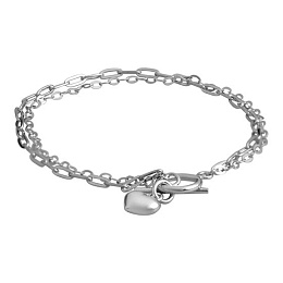 Silver bracelet without stones