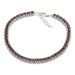 Silver bracelet with garnet 6.418ct