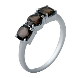 Серебряное кольцо с раухтопазом (дымчатым кварцем) 1.417ct