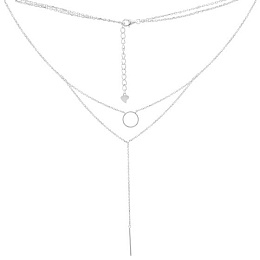 Silver necklace without stones