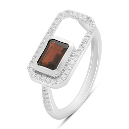 Silver ring with garnet 1.828ct