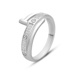 Silver Ring with Fianites