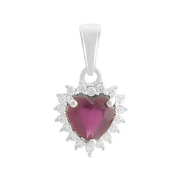 Серебряная подвеска с рубином 1.433ct