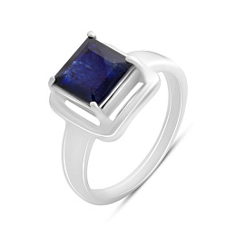 Срібна каблучка з сапфіром 3.6ct