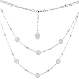 Silver necklace without stones