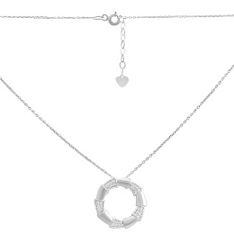 Золотое колье с фианитами 0.35ct