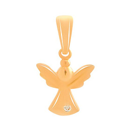 Золотая подвеска с фианитами 0.01ct