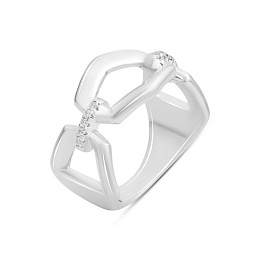 Silver Ring with Fianites