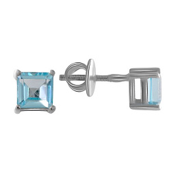 Серебряные серьги с топазом 1.675ct