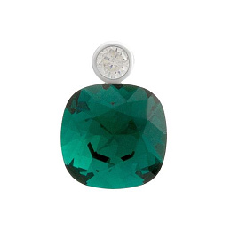 Silver pendant with phianites