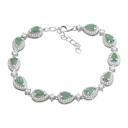 Silver bracelet with emerald 7.445ct