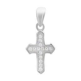 Silver cross with phianites