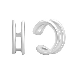 Silver earrings without stones