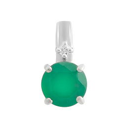 Серебряная подвеска с агатом 1.737ct