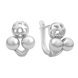 Silver earrings without stones