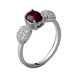 Серебряное кольцо с рубином 1.865ct