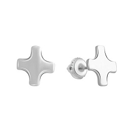 Silver earrings without stones