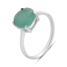 Срібне кільце з смарагдом 2.263ct