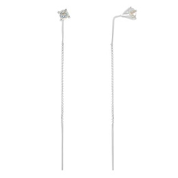 Серебряные серьги с топазом 0.619ct