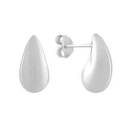 Silver earrings without stones