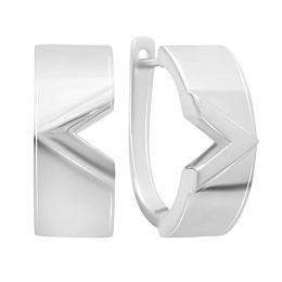 Silver earrings without stones