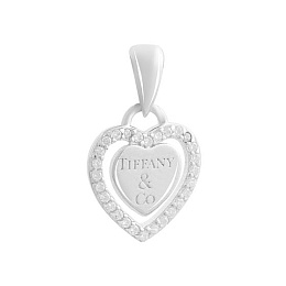 Silver pendant with phianites