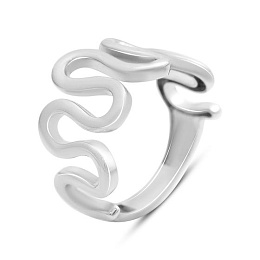 Silver ring without stones