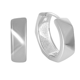 Silver earrings without stones