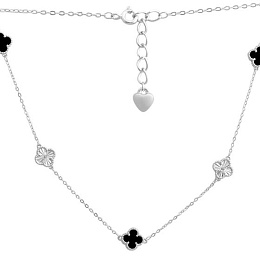 Серебряное колье с ониксом