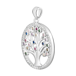 Серебряная подвеска с фианитами