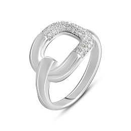 Серебряное кольцо с фианитами