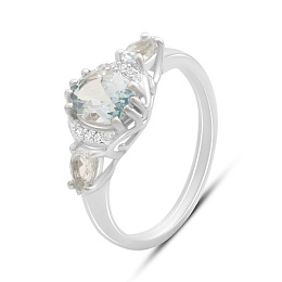 Серебряное кольцо с топазом 2.048ct