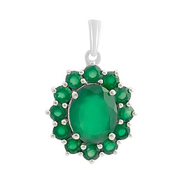 Срібна підвіска з агатом 3,455 карата