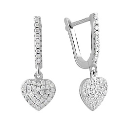 Silver Earrings with Fianites