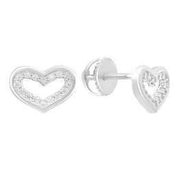 Silver Earrings with Fianites