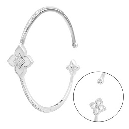 Silver bracelet with mother-of-pearl, phyanites