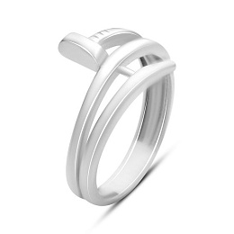 Silver ring without stones