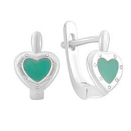 Silver earrings with yemallu