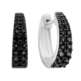 Silver earrings with Phianites