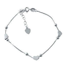 Silver bracelet without stones